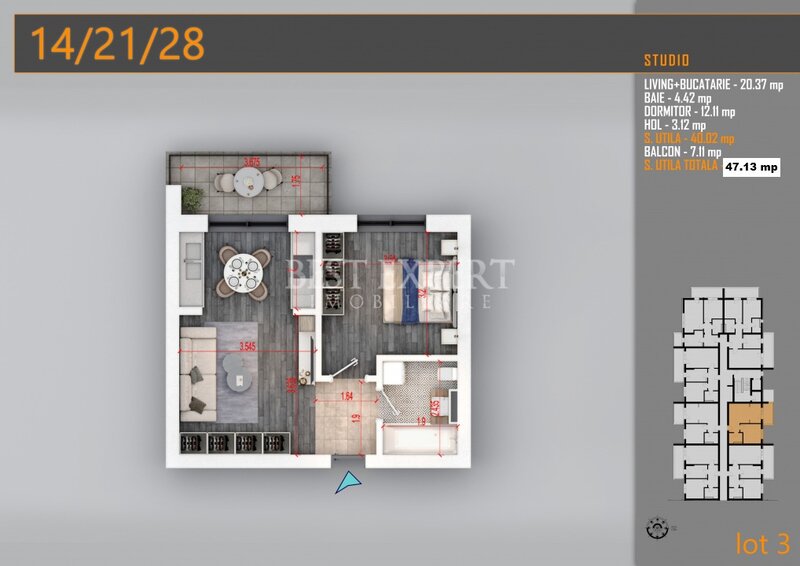 Titan, 2 camere ideal investitie, bonus parcare exterioara la avans 50%.